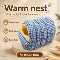 Lit pour chien et chat en coton PP, best-seller, chaud, doublé de polaire, amovible, lavable, protecteur, doux, pour une utilisation en intérieur