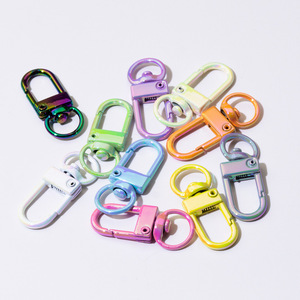Colorful Spring Snap <b>Hook</b> with UV Finish - Custom Keychain Clips for DIY Projects and Accessories - Product Image 2
