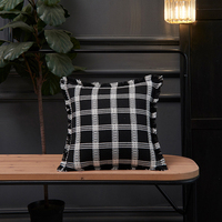 Housse de coussin de canapé moderne et élégante avec pompons, plusieurs options de couleurs, housse de coussin tissée pour la chambre à coucher, décoration de la maison
