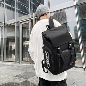 Men's Fashion Large Capacity <b>Backpack</b> Trendy Business School Travel Bag Zipper Laptop Bag - Product Image 3