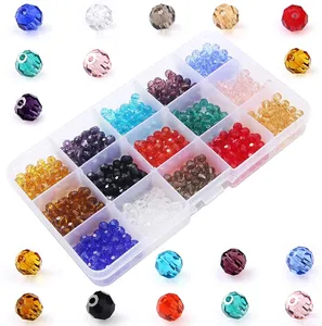 Chinese Pujiang Hbl Wholesale Color Loose Faceted Round Crystal Beads For Jewelry Making