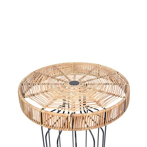 Modern Style Handcrafted Iron Metal Frame Coffee <b>Table</b> Woven Top Seat Rope Design for Home Hotel Restaurant Dining Furniture - Product Image 3