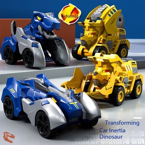 Juguete Ecológico de Dinosaurio Tiranosaurio <span class=keywords><strong>Rex</strong></span> Transformable en Auto, Cubo de ABS con Inercia y Fricción, Juguete de Moda en Tiktok - Product Image 2
