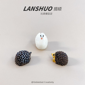 Resin Miniature Animal Swan And Hedgehog Figurines For Home Decoration Craft DIY Accessories <b>Small</b> <b>Ornament</b> Plastic Resin - Product Image 4