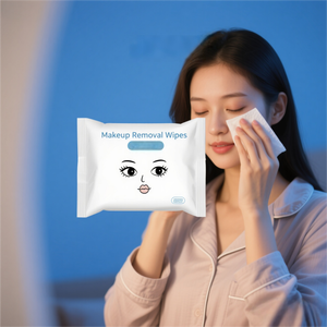 Fournisseur de lingettes démaquillantes avec logo personnalisé, OEM, étiquette privée, emballage personnalisé, lingettes humides pour le visage - Product Image 2