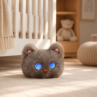 Peluche chat gris parlant, robot compagnon émotionnel pour enfants