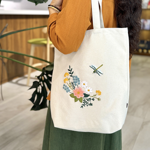 Kit de broderie à l'aiguille pour débutants Techniques de point de croix <span class=keywords><strong>sur</strong></span> sac fourre-tout en <span class=keywords><strong>toile</strong></span> de coton Fournitures d'artisanat - Product Image 5