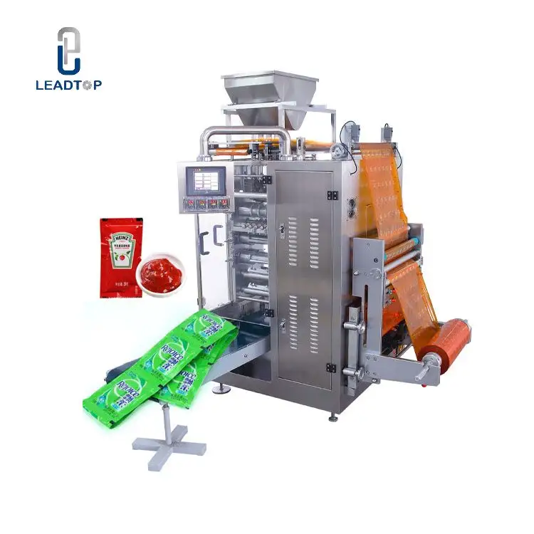 Automatic Multi Lane Sachet Liquid Ketchup Sauce Shampoo Filling Packing Machine Ice Pop Honey Fruit Jelly Stick Packing Machine