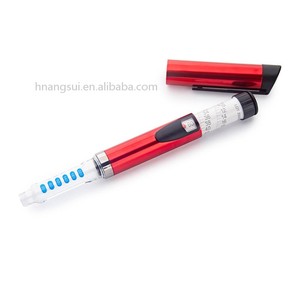 Red Reusable Injection <b>Pen</b> with Durable Metal Body Compatible with 3ml Glass Vials for Adjustable Liquid Dosing - Product Image 5