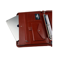 Carpeta de Cuero PU A4 Premium con Cierre, Logotipo Personalizado, Carga Inalámbrica, Opciones Multicolor, Sublimación, Impresión Digital UV para Documentos