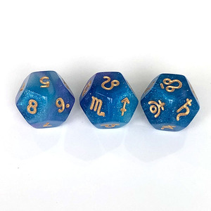 Số lượng lớn D12 xúc xắc thiết lập tùy chỉnh Rune số <span class=keywords><strong>12</strong></span> mặt Acrylic đa diện giá rẻ cho các trò chơi đầy màu sắc - Product Image 3