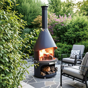 Barbecue da Esterno <span class=keywords><strong>per</strong></span> Campeggio, <span class=keywords><strong>Griglia</strong></span> <span class=keywords><strong>per</strong></span> Arrostire Carne, Braciere, <span class=keywords><strong>Griglia</strong></span> a Legna e Carbone, Stufa a Legna, Caminetto Verticale a Legna - Product Image 4