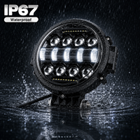 Phare de travail LED rond 7 pouces, combiné spot et flood, 12V 24V, étanche IP67 pour camion, SUV, VTT, UTV, 4x4, tout-terrain