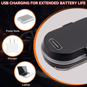 ไฟ LED ไร้สายใต้ท้องรถ ไฟสโตรบขนาดเล็กสำหรับอากาศยาน ชาร์จผ่าน USB 7 สี 10W 12V สำหรับรถยนต์ จักรยานยนต์ - Product Image 4