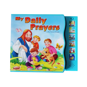 Libro de sonido EVA suave de alta calidad para niños pequeños, libro de música respetuoso con el medio ambiente con 6 botones, libros bíblicos para pequeños rezos - Product Image 1