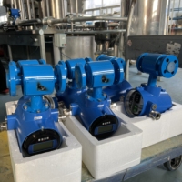 Débitmètre électromagnétique en acier au carbone à bride, type intégré, sortie 4-20mA RS485 Modbus, pour eau, boîtier bleu