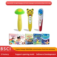 Lápiz de Lectura Inteligente con Forma de Animal, Educativo, con Batería de Litio para Bebés, Material Plástico, Juego de Caja de Regalo, Lápiz Parlante para Niños