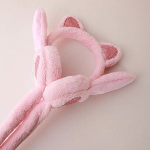 Mignon cache-oreilles d'hiver unisexe pour enfants en peluche super douce avec motif lapin à cœur mobile - Cadeau chaleureux pour la maison - Product Image 3