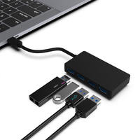 Hub Multipuerto USB 3.0 de 4 Puertos Xput Premium, Adaptador de Sincronización de Datos de Alta Eficiencia, Estación de Acoplamiento Ultrafina Tipo C para Laptop HDTV PVC