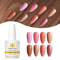 AiBevoow, venta al por mayor, Gel Base de 15ML, fácil de remojar y larga duración, capa Base de goma de Color libre, esmalte de uñas en Gel para salón