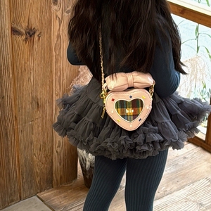 Graziose borse a forma di cuore carine per ragazze lettere da ricamo borsa a tracolla da donna <span class=keywords><strong>Mini</strong></span> 3D borsa con fiocco grande rossetto borse monete - Product Image 5