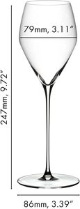 Verre à vin 327 ml, compatible lave-vaisselle, pour boissons froides, luxe, mariage, personnalisé, cristal, pied long, sans plomb, gobelet - Product Image 4