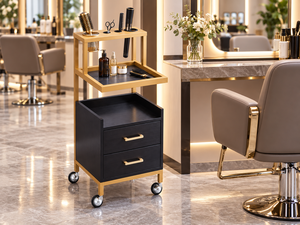 Barber Shop Cabinet Tool Table Hairdresser Special Shelf Hairdressing Floor Mirror Table Cabinet - Product Image 3