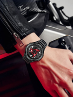 Montre à quartz NS Never Stop N946 Charm Fashion pour homme, avec affichage rotatif de roue de voiture, boîte, acier inoxydable, lumineuse, bracelet en acier inoxydable