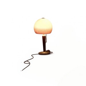 Lámpara de mesa moderna minimalista con forma de hongo, LED E27, cuida la vista, diseño de atardecer en cobre sólido y madera, para dormitorio, sala de estar, estudio. - Product Image 5