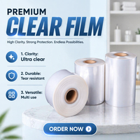 Film thermorétractable POF certifié ISO9001, qualité alimentaire, souple, haute transparence, haute résistance, pour l'emballage des produits d'épicerie et des ensembles de nettoyage pour la salle de bain