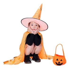 Ensemble <span class=keywords><strong>cape</strong></span> et chapeau scintillants unisexes pour fête de carnaval, costume de <span class=keywords><strong>magicien</strong></span>, <span class=keywords><strong>cape</strong></span> de sorcier d'Halloween avec chapeau pointu - Product Image 2