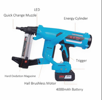 Pistolet à clous pour béton Toua DCCN40A, électrique sans fil au lithium, pour clous en acier, cloueur d'occasion