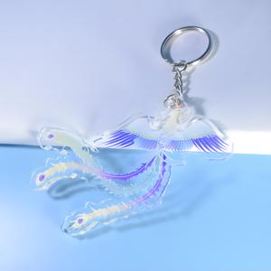 HanXin <span class=keywords><strong>Popular</strong></span> Personalizar Cristal Corte Claro Acrílico Resina Epoxi Llavero Personalizado Impreso Barato Grabado Acrílico Encanto - Product Image 3