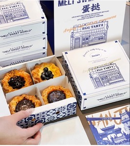 Thân Thiện Với Môi Tùy Chỉnh Sô Cô La Chip Cookie Trứng Hộp Bánh Hộp Tráng Miệng Với Divider 4 Miếng 6 Miếng - Product Image 6