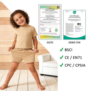 새로운 색상의 포근하고 귀여운 유기농 순면 아기 티셔츠 여름 아동용 베이비 상의 - Product Image 2