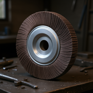 Meule à lamelles Fervi en oxyde d'aluminium, tissu perforé, 115 mm, pour le polissage des métaux - Product Image 3