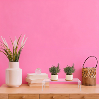 Présentoir en acrylique détachable à faible MOQ, support en U empilable, étagère décorative transparente de qualité supérieure pour la maison, le bureau et le marché