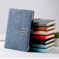 Carnet d'affaires de luxe haut de gamme A5B5, imperméable, couverture en cuir, fermeture magnétique, reliure thermique - Cadeau pour entreprise