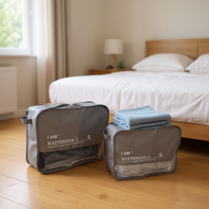 Large Gray Travel <b>Storage</b> <b>Bag</b> 40*32*12cm for Clothing <b>Storage</b> - Product Image 2