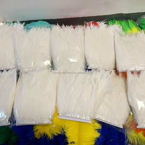 Plumes de queue de coq blanches en gros pour la décoration du Carnaval de Miami, des Bahamas et du Jankanoo - Product Image 5