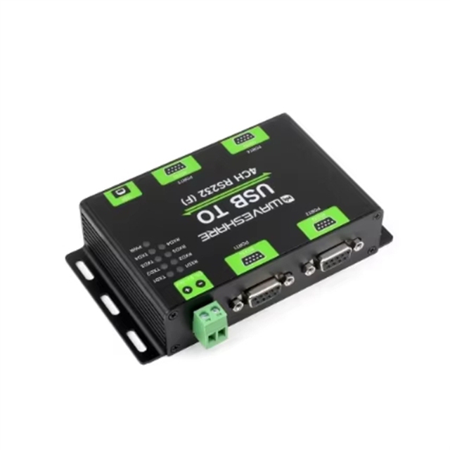 ZYSY Industrial Isolated USB 4-Channel RS232 Converter with FT4232HL Chip 921.6Kbps Baud Rate Wall Mount Multi-OS Support