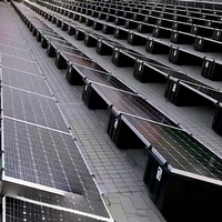 Système de montage solaire EmperySolar pour toit plat, support durable pour montage au sol pour modules photovoltaïques encadrés, acier inoxydable, alliage d'aluminium