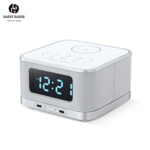 Khách đoán Phong cách & sang trọng thiết kế kỹ thuật số khách sạn Đồng hồ báo thức với USB, sạc không dây, và các tính năng bluetooth - Product Image 1