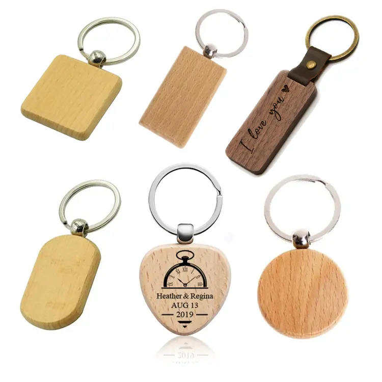 سلسلة مفاتيح خشبية مخصصة