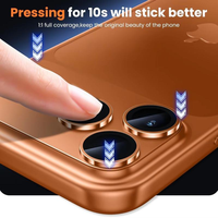 Protecteur d'objectif de caméra en métal 3D en verre trempé 9H pour 17 Pro Max anti-rayures de haute qualité