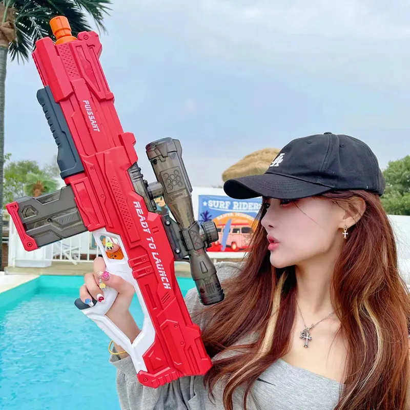 Amazon Hot Sale Large Electric Water Gun Toy Long-range Fully Automatic Blaster Water Spray Gun Kids Summer Outdoor Toys