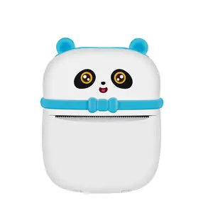 Impressora térmica portátil sem fio para etiquetas de recibos, Android, iOS, Selfies, desenhos animados, Panda, Câmera infantil, mini impressora térmica de bolso