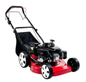 Tondeuse à gazon rouge à essence, moteur 4 temps 163 cm³, plateau en acier, bac de ramassage 60 L, hauteur de coupe réglable - Product Image 2