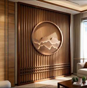 El Panel Divisor de Pared de Acero Inoxidable Más Popular con Patrón 3D Dorado, Panel Divisor de Pared Metálico, Separador de Ambientes - Product Image 2