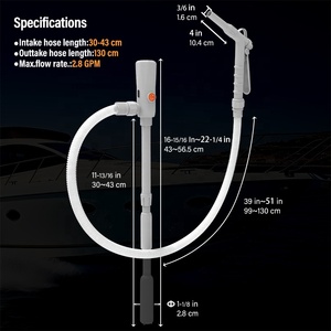 Bomba de Transferencia de Plástico con Tubo de Admisión Retráctil - Caudal de 3.8 GPM, Potencia de 12-15W, Boquilla Manual de Precisión, USB Tipo-C - Product Image 5